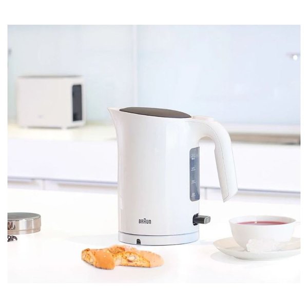 Braun Kettle, White, 1.7 Litres,3000 Watts WK 3110 WH BLS.WK3100WH