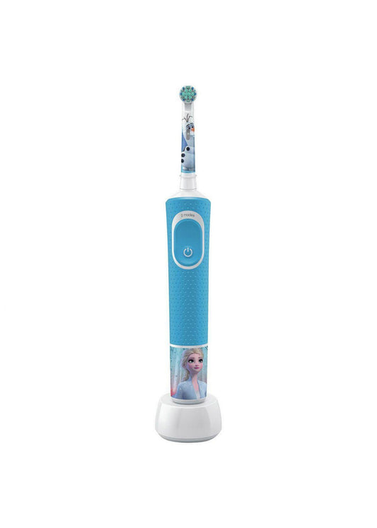 Oral-B Braun D100 Kids Rechargeable Toothbrush Frozen II, White/Blue D100.414.2KX.FR