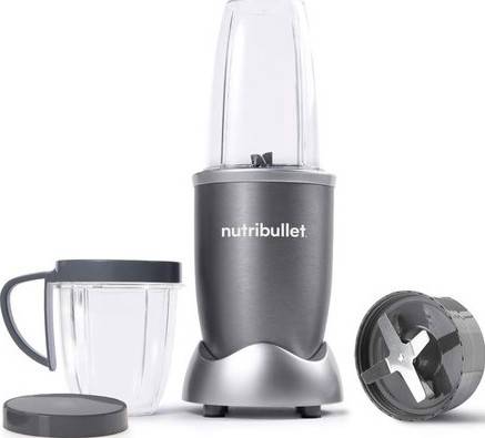 Nutribullet 600 Watts, , Multi-Function High Speed Blender, Mixer System With Nutrient Extractor, Smoothie Maker, Gray,5 Piece Set, NBR-0812M