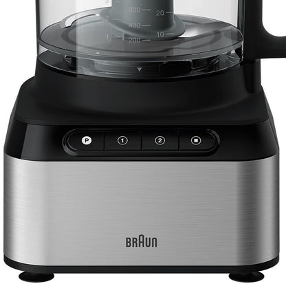 Braun FP 3235 Food Processor Metal 800Watts Black BLS.FP3235SI