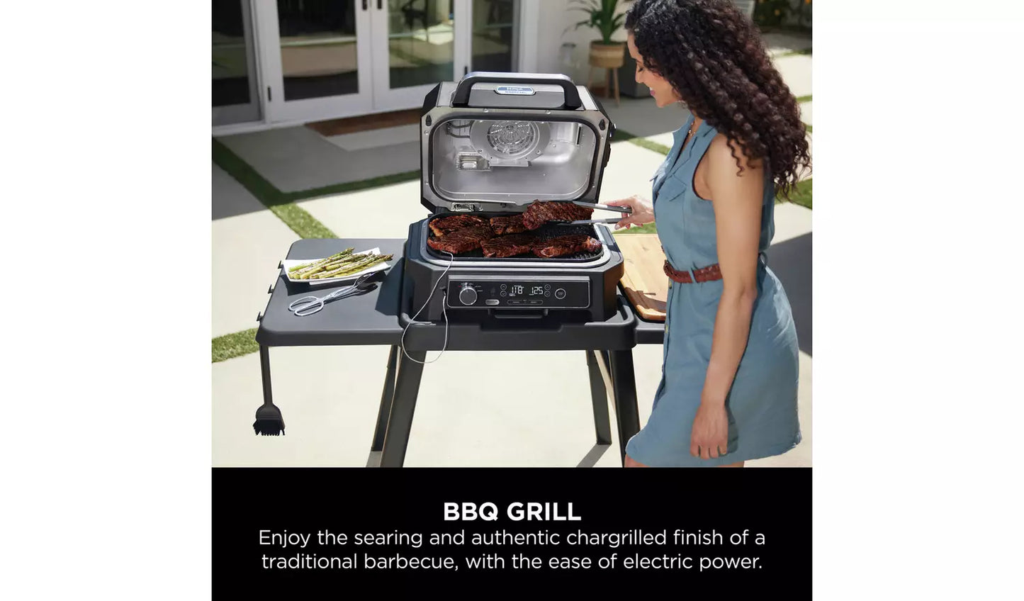 Ninja Woodfire Pro XL Electric BBQ Grill &amp; Smoker OG850ME