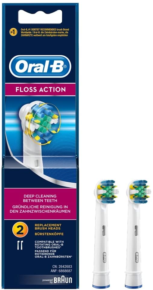 Oral B EB25-2 Floss Action Brush Heads 2 Pack BRN-EB25.2
