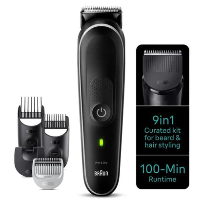 9-in-1 Style Kit 5 MGK5410 beard, body, ear & nose. With 100-min runtime, pouch, grey