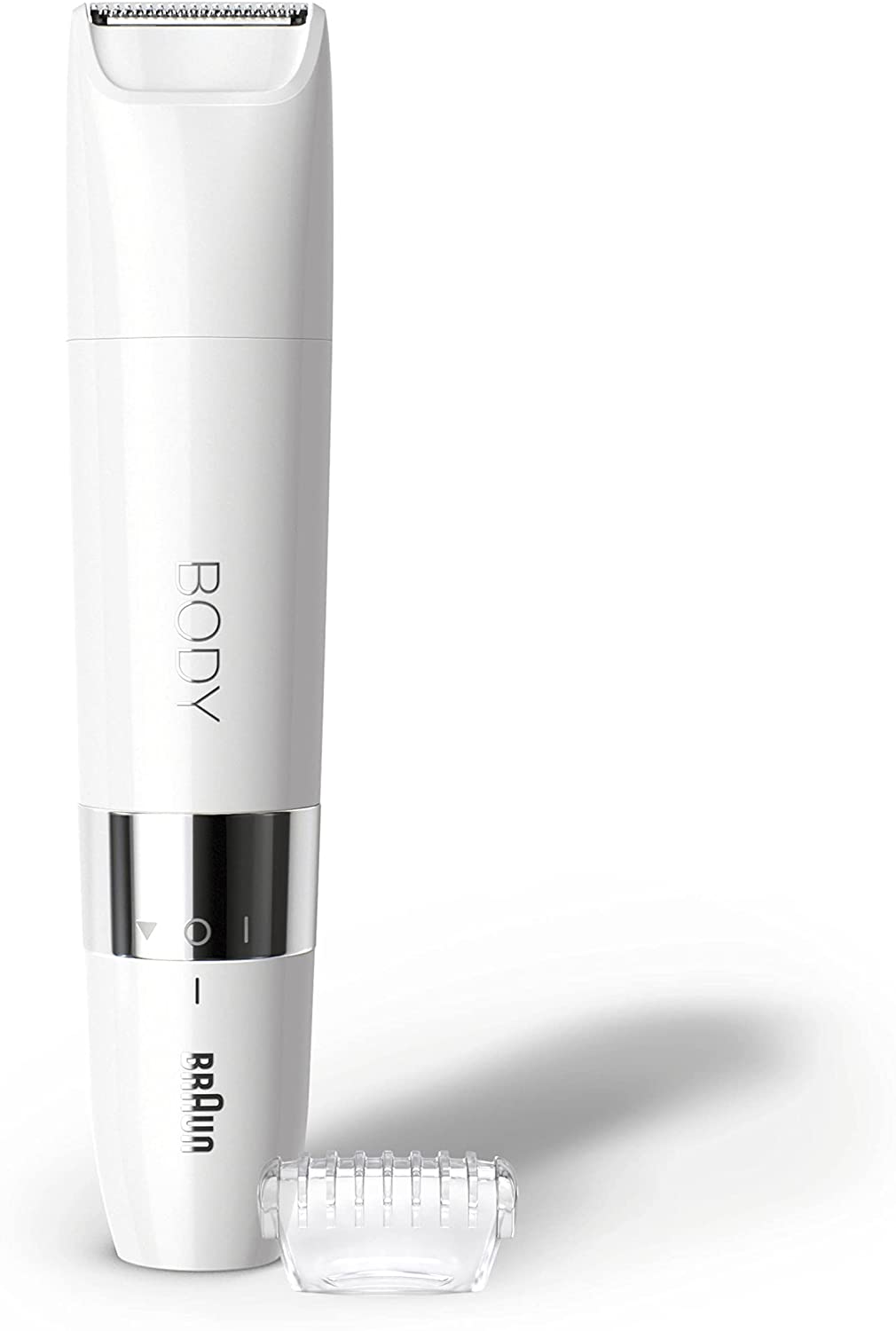 Body Mini trimmer BS1000 Wet &amp; Dry with trimming comb, white BRN.BS1000