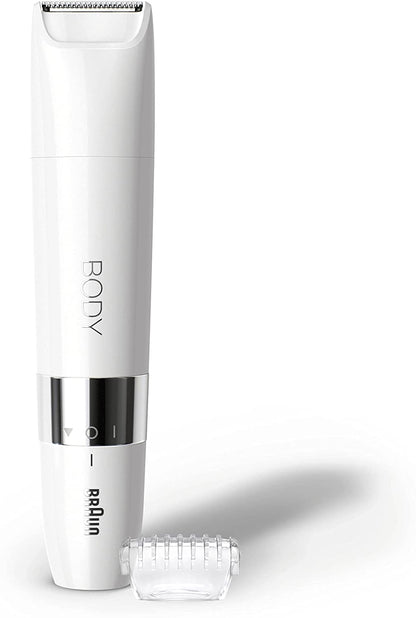 Body Mini trimmer BS1000 Wet &amp; Dry with trimming comb, white BRN.BS1000