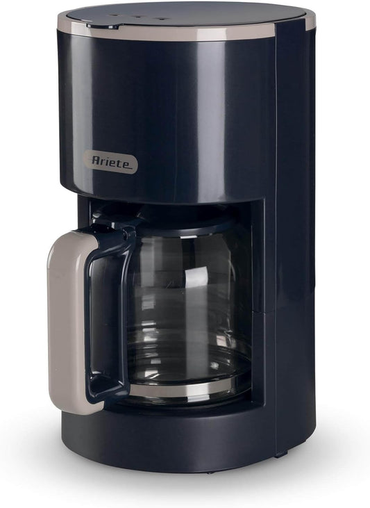 Ariete 1394 Breakfast Line Coffee Maker, Capacity 12 Cups, Water Level Window, Washable Filter and Holder, Drip Device