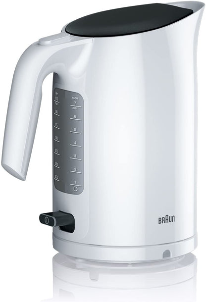 Braun Kettle, White, 1.7 Litres,3000 Watts WK 3110 WH BLS.WK3100WH