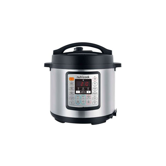 Nutricook Smart Pot Eko 9 in 1 Electric Pressure Cooker, 6 L, 1000 W, 14 Smart Programs, Stainless Steel/Black, NCSPEK6