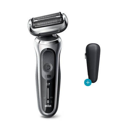 BRAUN Series 7 70-S1000s Wet &amp; Dry shaver with travel case, silver BRN.70-S1000S