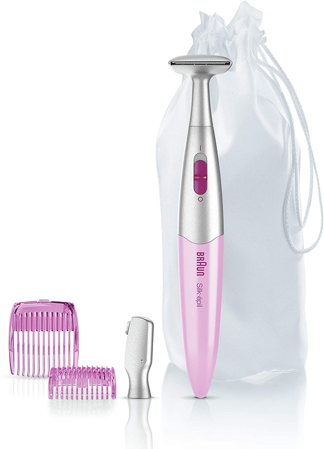 Braun Silk epil FG1103 Bikini Styler 3 in 1 Trimmer with 4 Extras - Pink BRN.FG1103