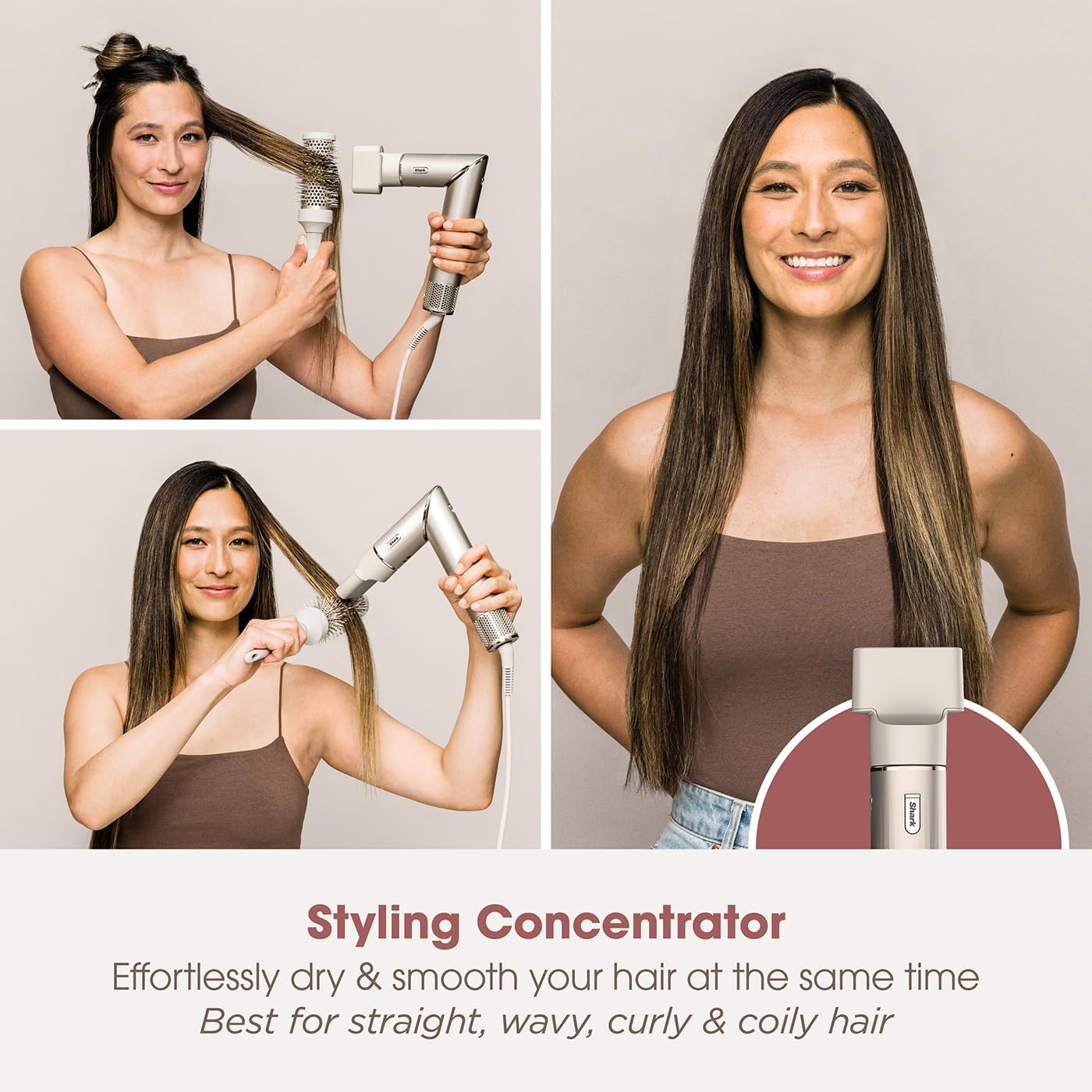 Shark FlexStyle 5-in-1 Air Styler &amp; Hair Dryer with Storage Case - Stone [HD440SLUK]