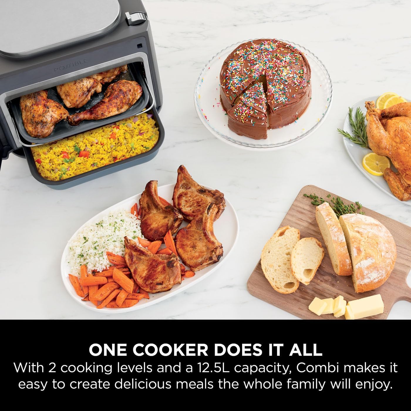 Ninja Combi 12-in-1 Multi-Cooker, Oven &amp; Air Fryer SFP700ME