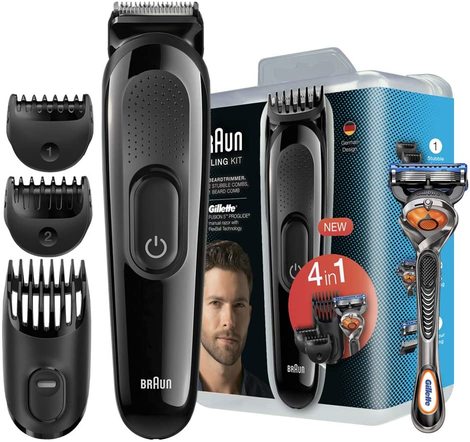 Braun Styling Kit 4-In-1 Hair and Beard Trimmer For Men - SK3000 - Shaving / Trimming - Personal Care BRN.SK3000
