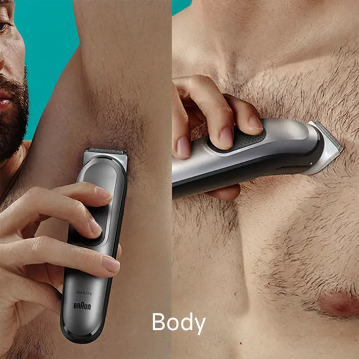 10-in-1 Style Kit 7 MGK7420 beard, body, hair. With metal blade, 100min runtime, pouch, grey