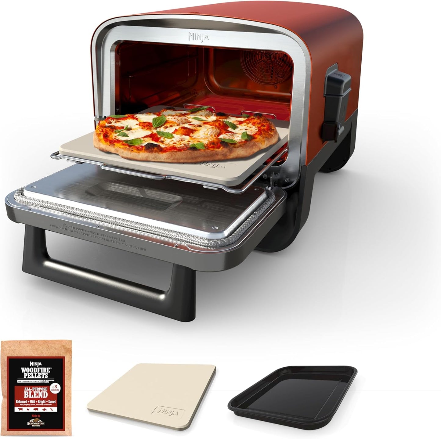 Ninja Woodfire Electric Outdoor Oven, Artisan Pizza Maker and BBQ Smoker OO101ME