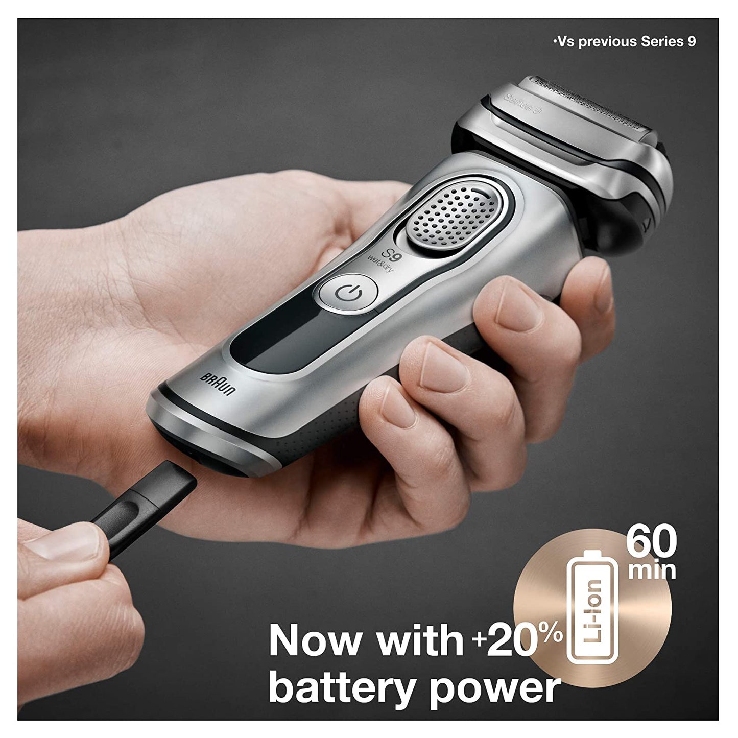 BRAUN SHAVER SILVER BOX 9390CC BRN.9390CC