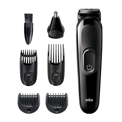 Braun Hair Clippers for Men MGK3220, 6-in-1 Beard Trimmer, Ear and Nose Trimmer, Mens Grooming Kit, Cordless &amp; Rechargeable BRN.MGK3220