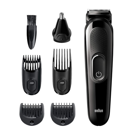 Braun Hair Clippers for Men MGK3220, 6-in-1 Beard Trimmer, Ear and Nose Trimmer, Mens Grooming Kit, Cordless &amp; Rechargeable BRN.MGK3220