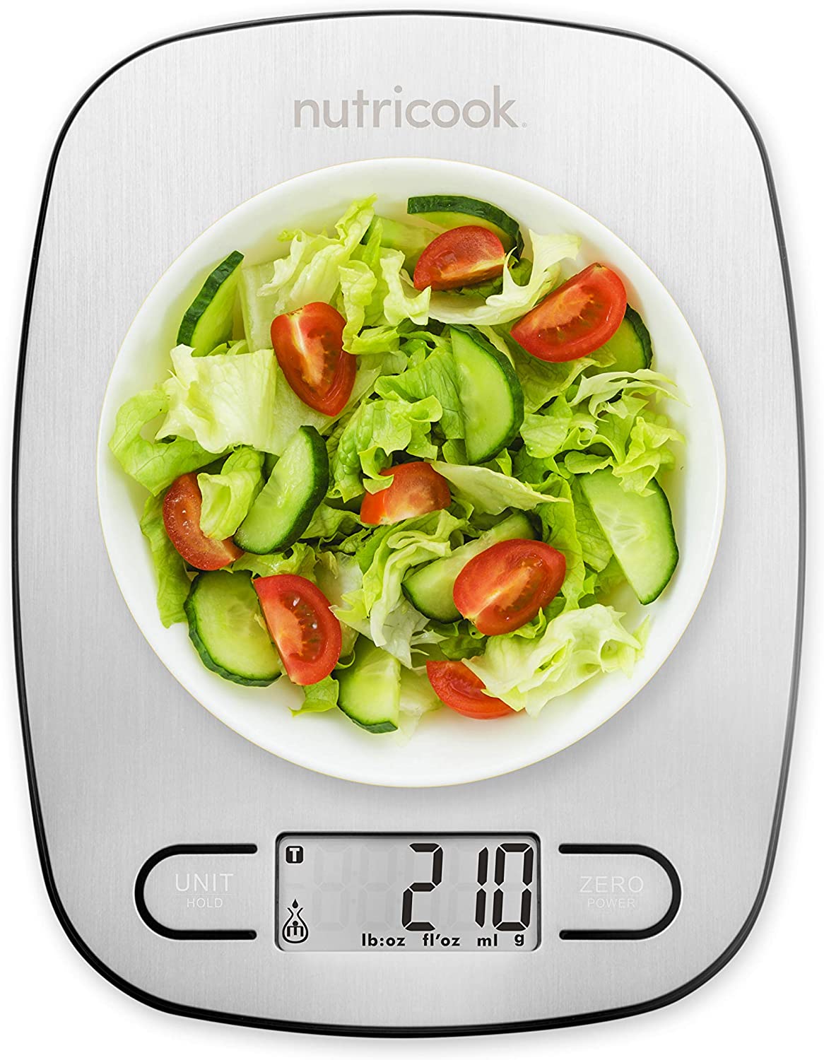 Nutricook Digital Kitchen Scale Eko by Nutribullet, 5kg Capacity, Stainless Steel Food scale for Baking and Cooking - 4 Weighing Sensors, Tare/Zero, Auto-Off &amp; Auto Calibrate Function,2 Years Warranty 6291061133316