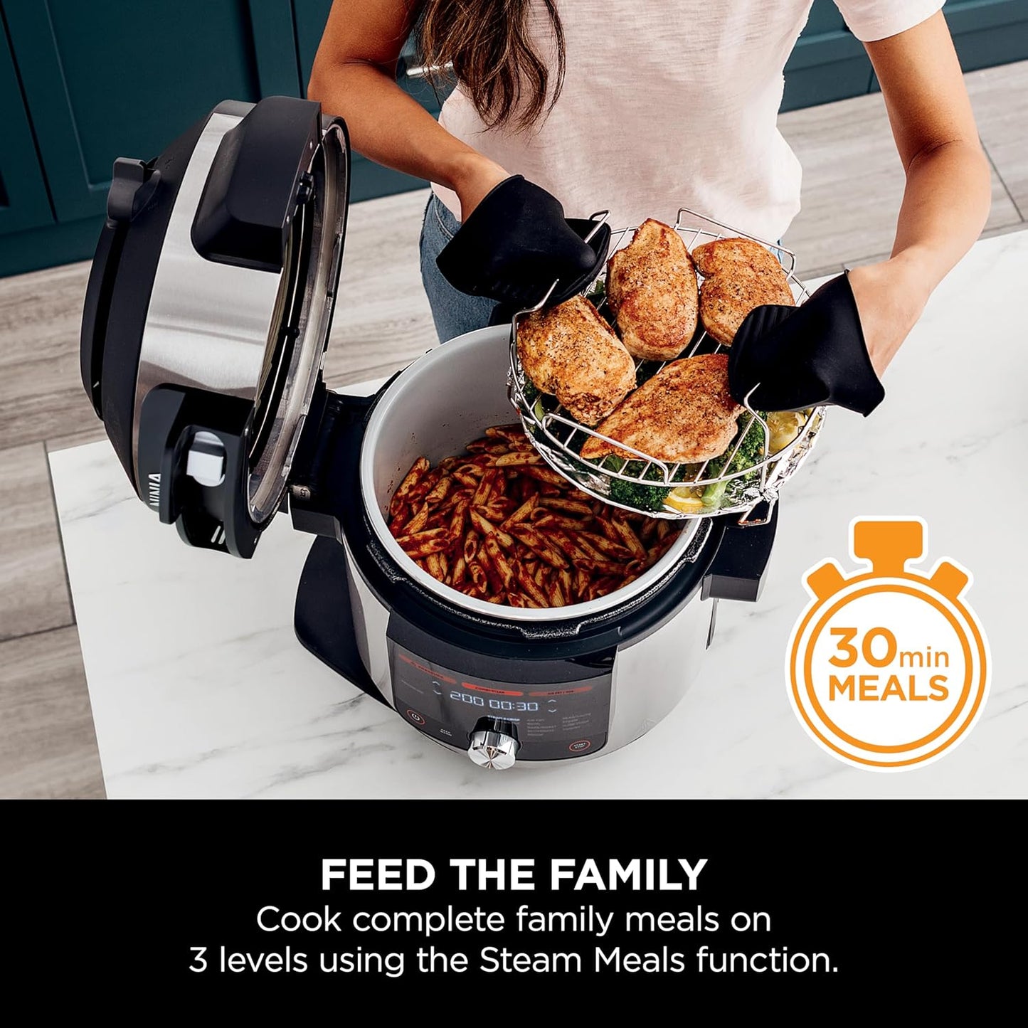Ninja Foodi MAX 15-in-1 SmartLid Multi-Cooker with Smart Cook System 7.5L OL750UK