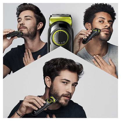 Braun Trimmer BT3221 Runtime: 50 min Trimmer for Men (Black, Green) BRN.BT3221