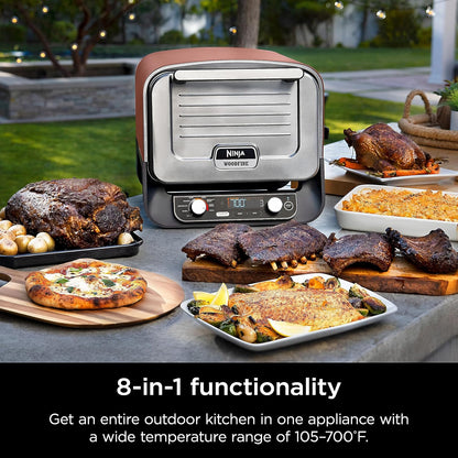 Ninja Woodfire Electric Outdoor Oven, Artisan Pizza Maker and BBQ Smoker OO101ME