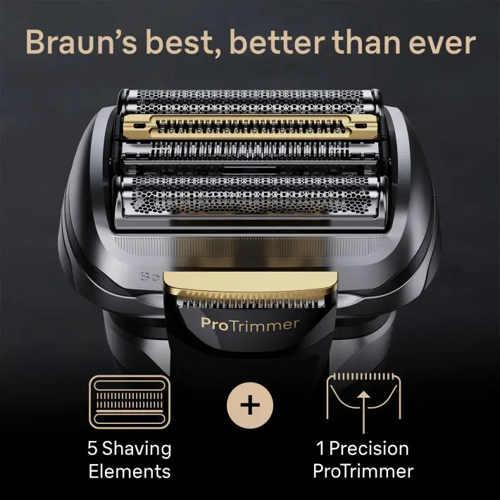 Series 9 Pro+ 9577cc Wet &  Dry shaver with 6-in-1 SmartCare center and PowerCase, silver.