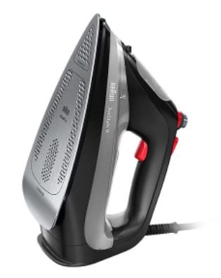Braun TexStyle 9 Steam Iron with Freeglide 3D Sole Vertical Steam 3100 Watt Black SI9281