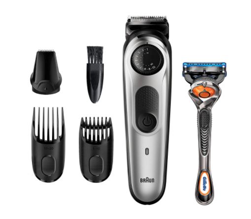 Braun Beard Trimmer BT5260, Hair Clippers for Men, Cordless &amp; Rechargeable, Detail Trimmer with Gillette ProGlide Razor