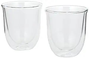 DeLonghi Double Walled Thermo Cappuccino Glasses, 6 fl oz, Set of 2 DLI.SC311