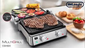 De'Longhi CGH920 MultiGrill Electric Grill with Cooking Functions, Dedicated App, Electronic Temperature Control, Dishwasher Safe Plates, 2000 W, Silver
