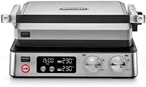 De'Longhi CGH920 MultiGrill Electric Grill with Cooking Functions, Dedicated App, Electronic Temperature Control, Dishwasher Safe Plates, 2000 W, Silver