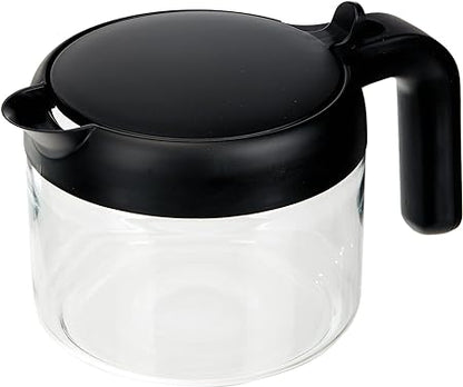 De'Longhi DLSC021 Coffee Machine Accessory Jug - Coffee Pot, Black,Transparent, Glass, Plastic, 0.75 L, 6 Cups