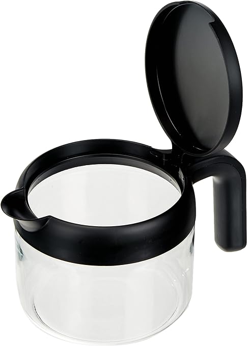 De'Longhi DLSC021 Coffee Machine Accessory Jug - Coffee Pot, Black,Transparent, Glass, Plastic, 0.75 L, 6 Cups