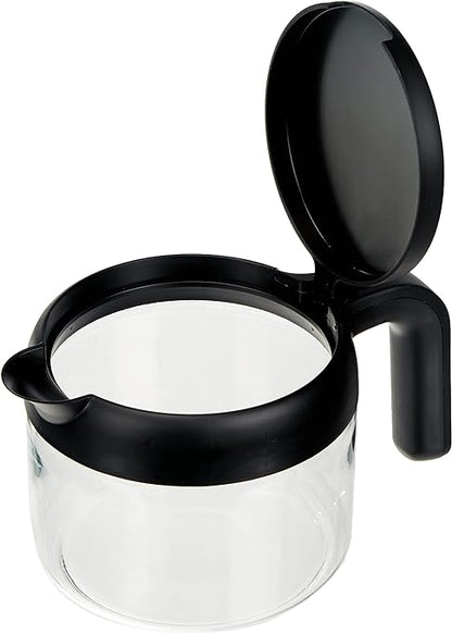 De'Longhi DLSC021 Coffee Machine Accessory Jug - Coffee Pot, Black,Transparent, Glass, Plastic, 0.75 L, 6 Cups