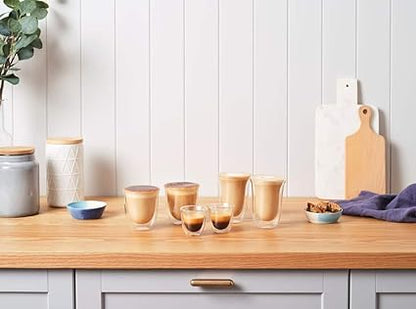 The connoisseur collection, set of 2 espresso, 2 cappuccino, 2 lattemacchiato double wall glasses