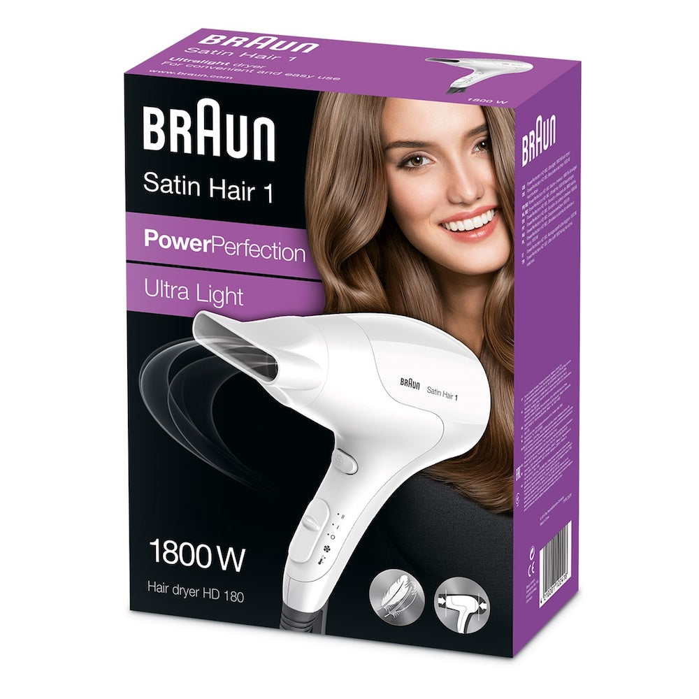 BRAUN Satin Hair 1 PowerPerfection Dryer HD180