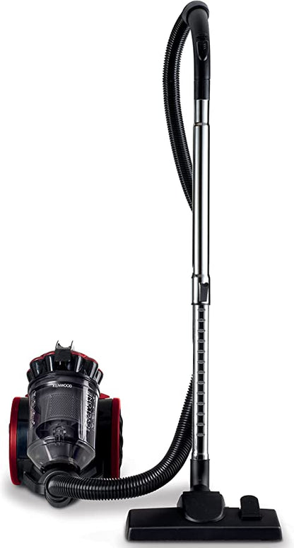 Kenwood Multi Cyclonic Bagless Vacuum Cleaner 2000W Vbp70.000Br, RED AND BLACK