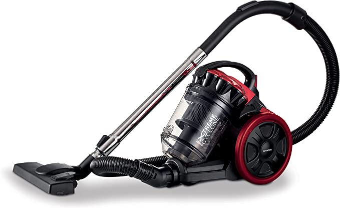 Kenwood Multi Cyclonic Bagless Vacuum Cleaner 2000W Vbp70.000Br, RED AND BLACK