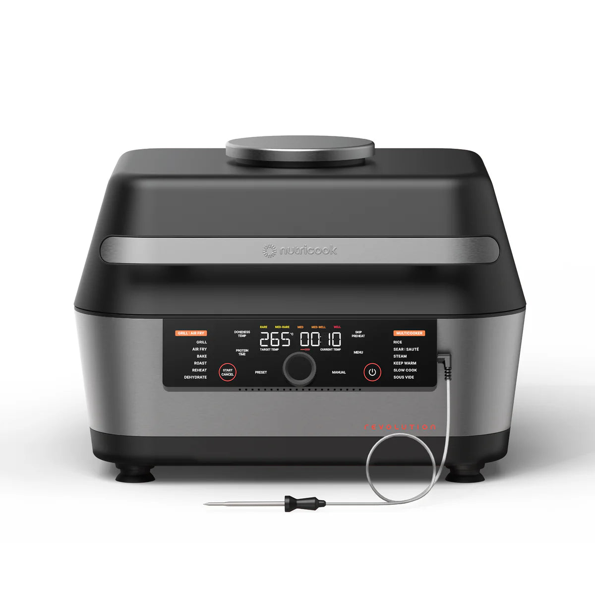 Nutricook Revolution 12-in-1 Grill, Air Fryer & Multicooker - RG600