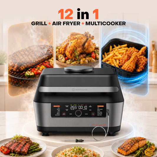 Nutricook Revolution 12-in-1 Grill, Air Fryer & Multicooker - RG600