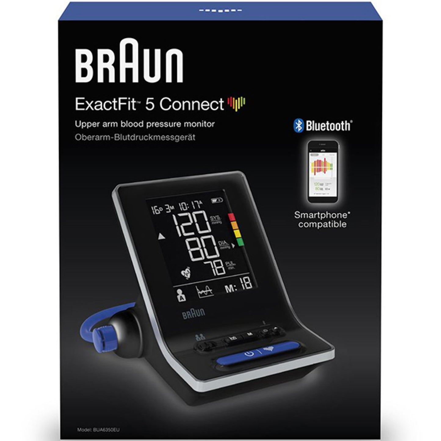 Braun ExactFit™ 5 Connect Upper Arm Blood Pressure Monitor - BUA6350