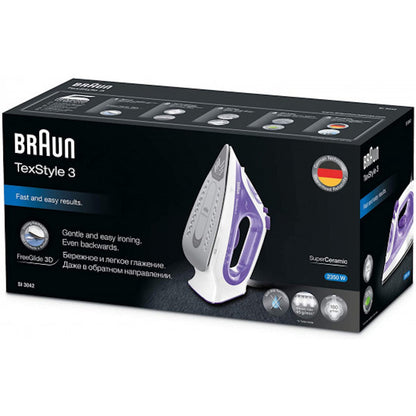 Braun TexStyle 3 Steam Iron, Violet, SI 3042 VI BLS.SI3042VI