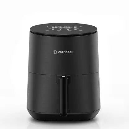 Nutricook Mini NC-AFM033KIN Digital Display, Tempered Glass Control Panel Black Air Fryer (3.3 L)