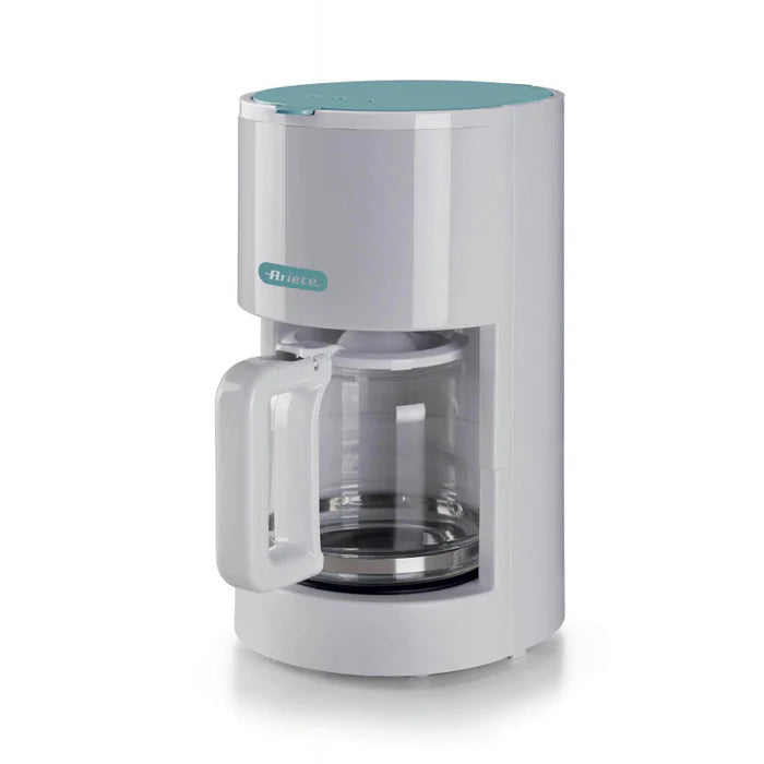Ariete 1394WH Breakfast Line Coffee Maker, Capacity 12 Cups, Water Level Window, Washable Filter and Holder, Drip Device