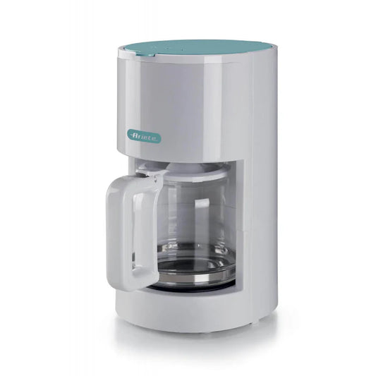 Ariete 1394WH Breakfast Line Coffee Maker, Capacity 12 Cups, Water Level Window, Washable Filter and Holder, Drip Device