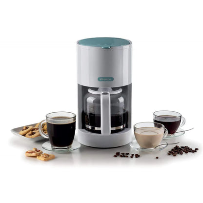 Ariete 1394WH Breakfast Line Coffee Maker, Capacity 12 Cups, Water Level Window, Washable Filter and Holder, Drip Device