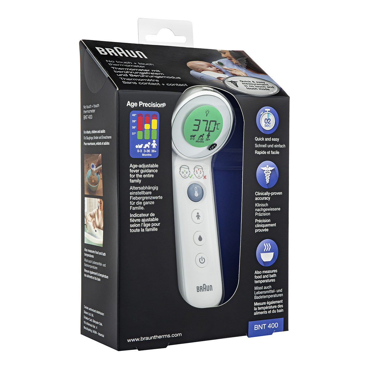 Braun BNT400 No Touch + Touch Digital Thermometer 4022167204004