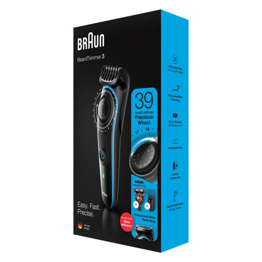 Beard trimmer BT3240 with precision dial, 2 combs and Gillette Fusion5 ProGlide razor. BRN.BT3240