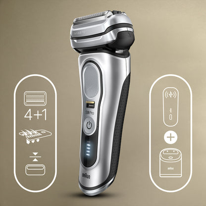 Braun Series 9 Pro 9477cc Wet &amp; Dry shaver with 5-in-1 SmartCare center and PowerCase, silver BRN.9477CC